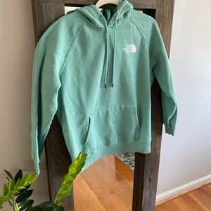 North Face green sweatshirt